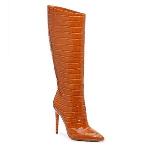 JLO Faux Croc High Boots